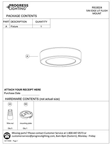 Everlume Collection White 5'' Edgelit Round Flush Mount