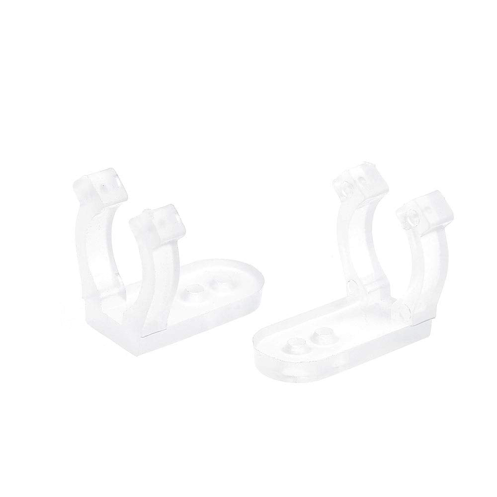 Delight 100Pcs Clear Pvc Led Rope Light Mounting Clips - 1/2&quot; 13Mm, Milky Color,