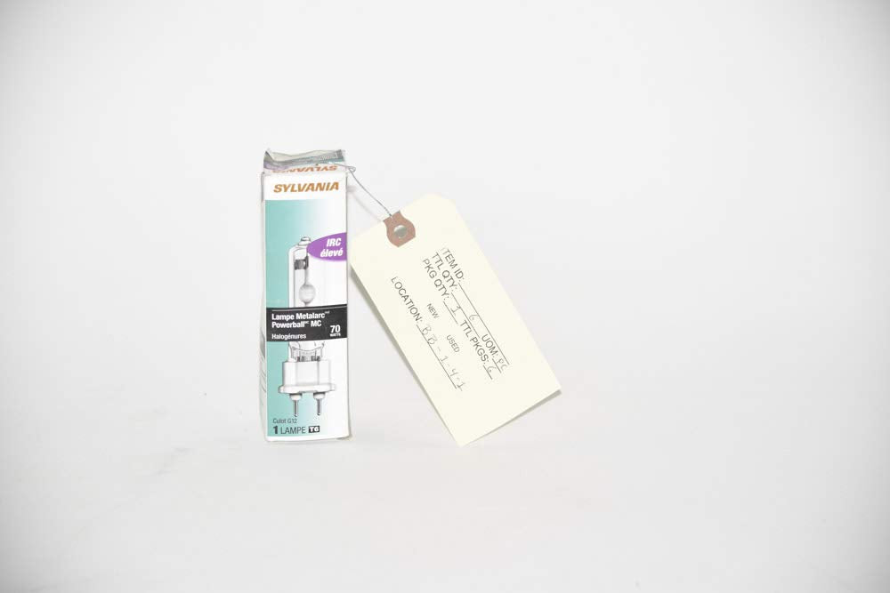 Sylvania 64361 - 70 Watt - T6 - Metalarc Powerball - Pulse Start - Metal Halide - Unprotected Arc Tube - 3000K - G12 Base - Ansi M139/E Or M98/E - Universal Burn - Mc70T6/U/G12/830