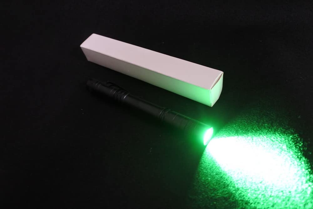 Wondsunson 2 X Green Light Pen Type Penlight Flashlight One Mode Green Light Led Torch For Camping Hiking Fishing Hunting Animal Protecting Night Vision