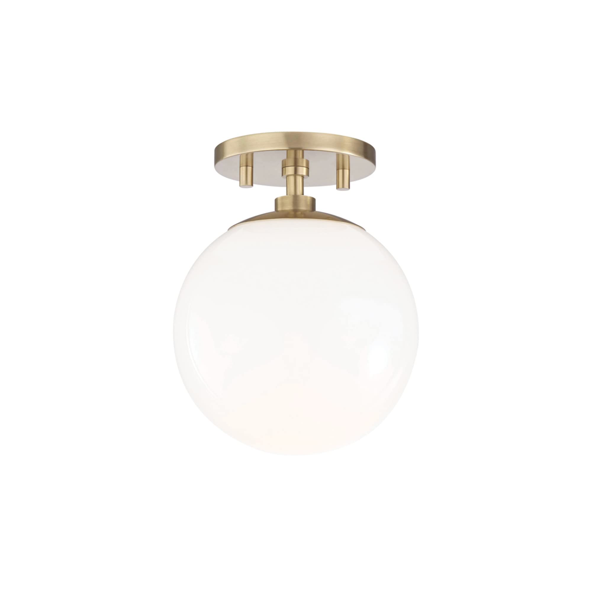 Mitzi H105601-AGB Stella - 1 Light Semi Flush 9 inches Tall and 7 inches Wide - Aged Brass