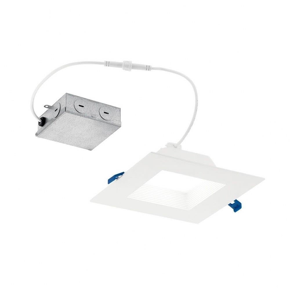 Kichler Direct-to-Ceiling 6 inch Square Recessed 30K LED Downlight in White