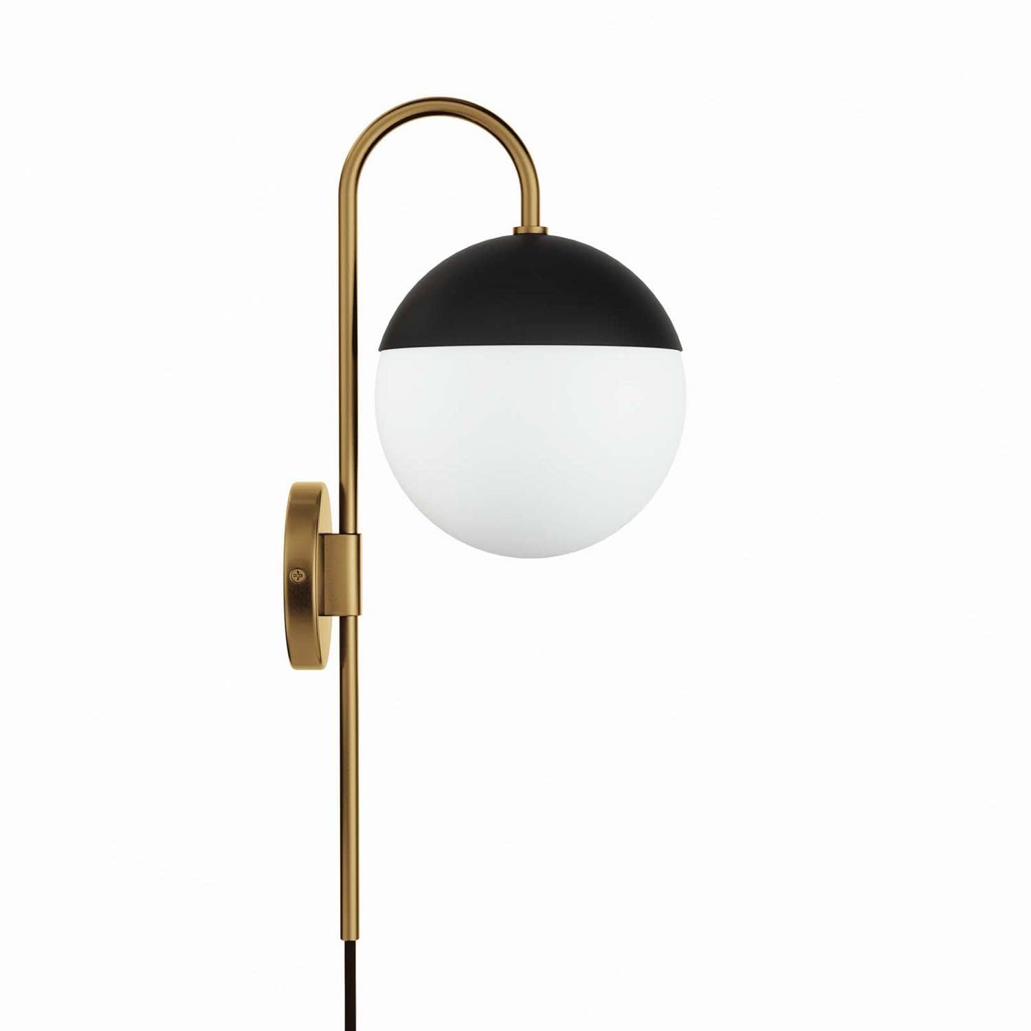 Modway Stellar 1-Light Wall Sconce in Opal Satin Brass