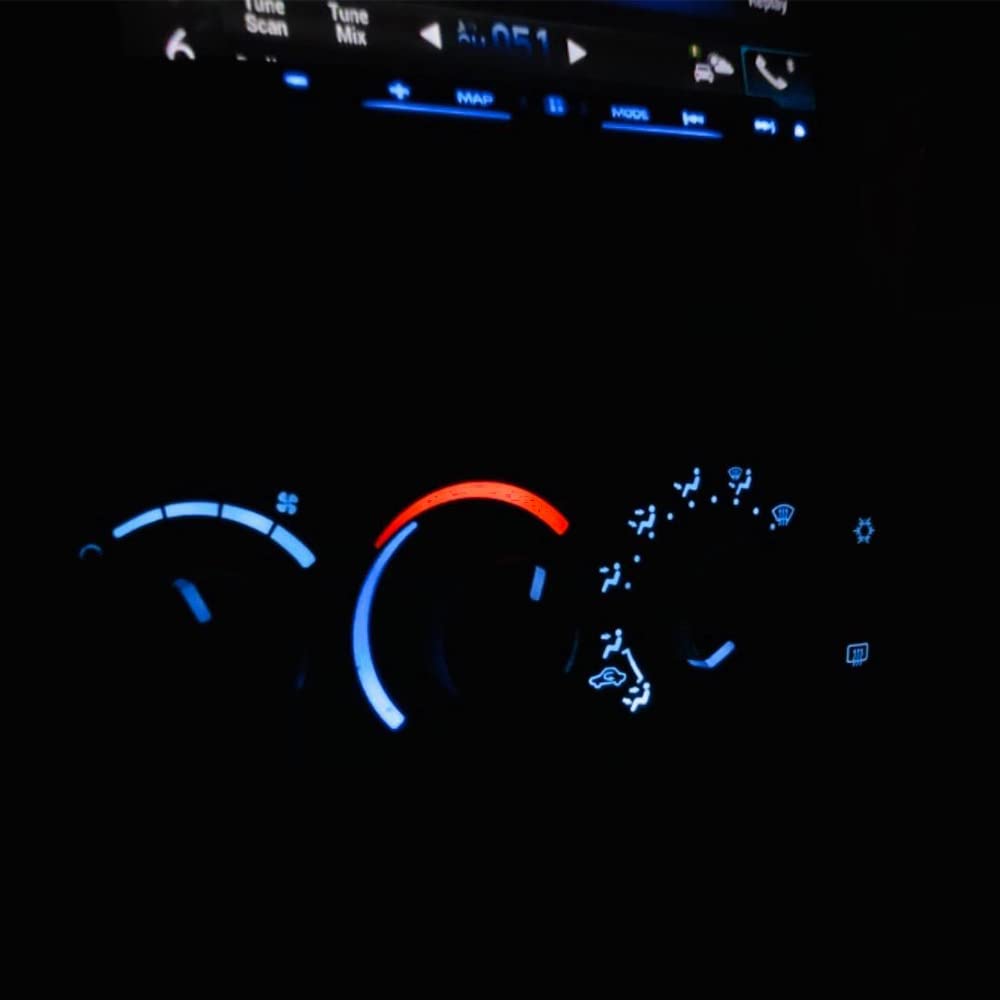 5013815Aa Ac Climate Heater Control Led Light Bulbs Kit Replacement For Dodge Ram 1500 2500 3500 2003-2008 T5/T4.7 Neo Wedge Hvac Blue Lights