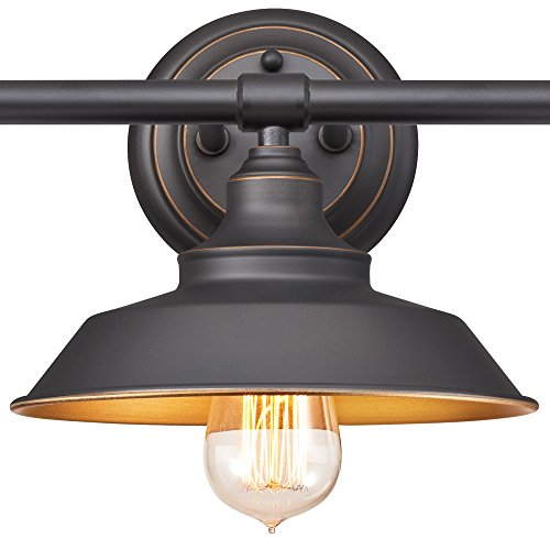 Westinghouse Iron Hill Three-Light Wall Fixture, 3-Light, Oil Rubbed Bronze, Model 6344900