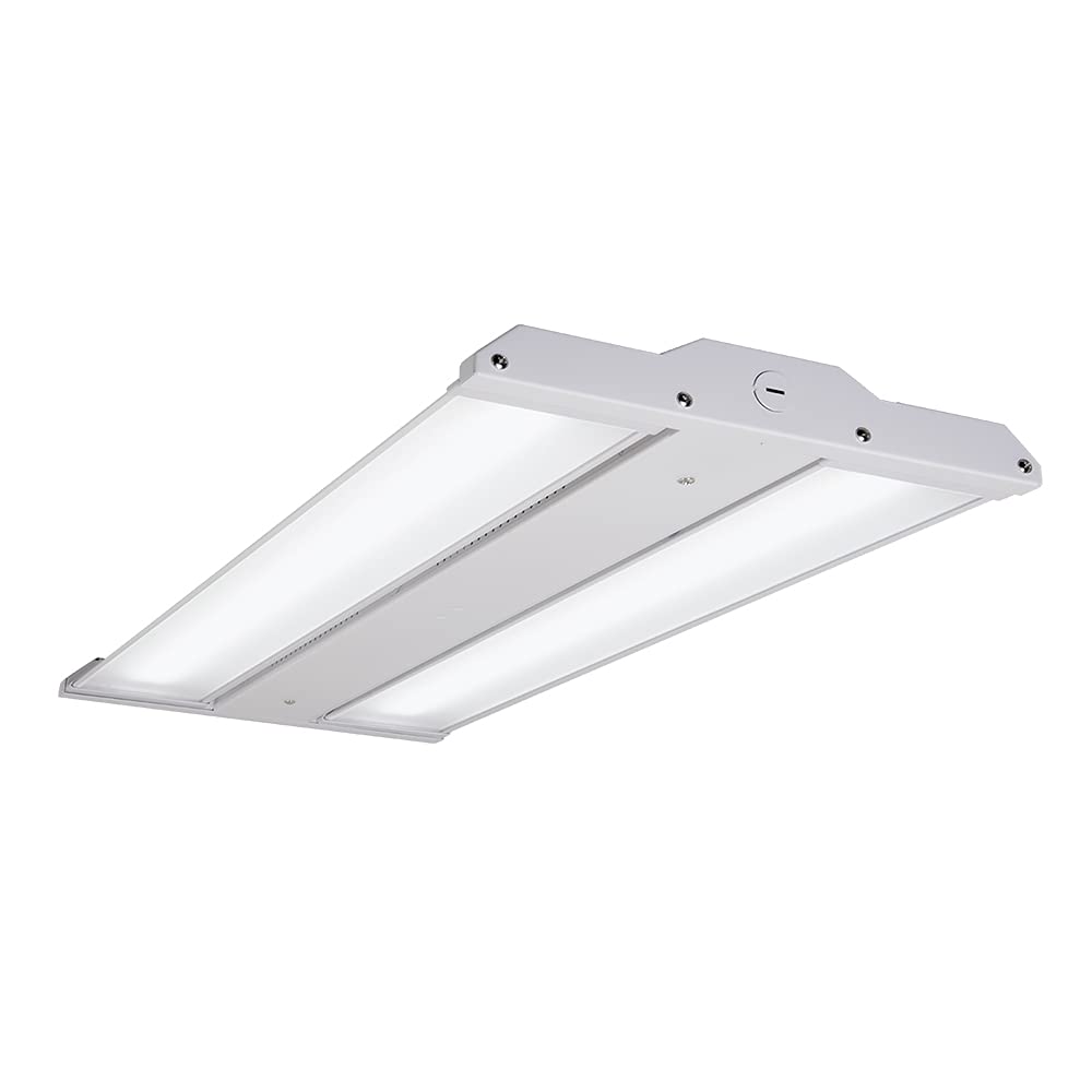Metalux Highbay Linear Light, Aimable Optics, Alloy Steel, Model HBLAO2350C, White