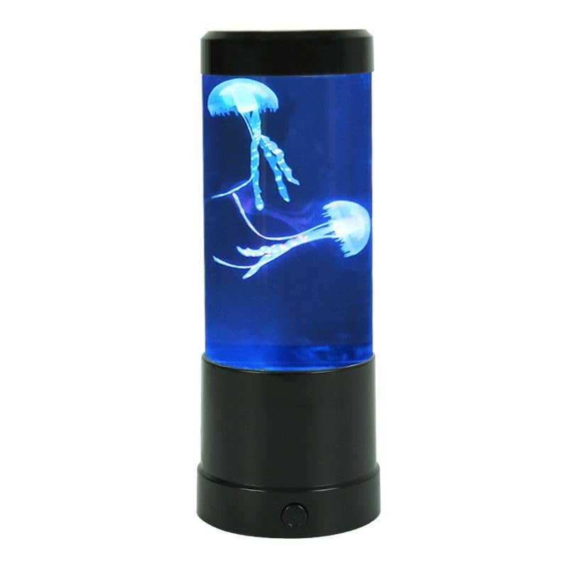Wireless Express Jellyfish Mood Lamp - LED Lights, Multi-Color Modes, Auto Shut Off, 9 Inch, Black, Model JELLYFISH14