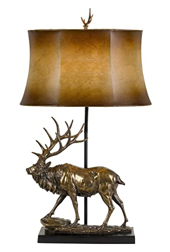 Cal Lighting Bo-2807Tb Animals/Insects One Light Table Lamp From Lodge Collection In Bronze / Dark Finish, 17.00 Inches