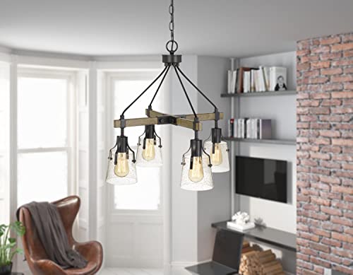 Cal Lighting Fx-3735-4 Transitional Four Light Chandelier From Aosta Collection In Bronze/Dark Finish, 22.00 Inches
