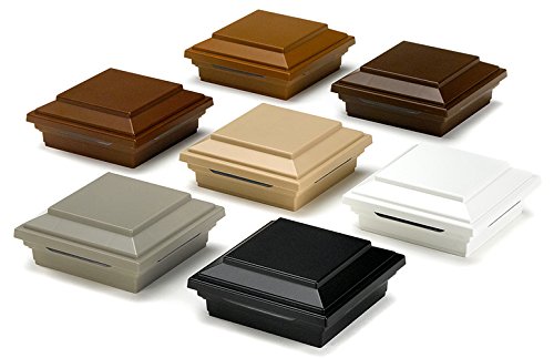 TREX LED Post Cap Light, Square Style, Vintage Lantern, Model VLSQLEDCAP4X4C, Acrylic Material