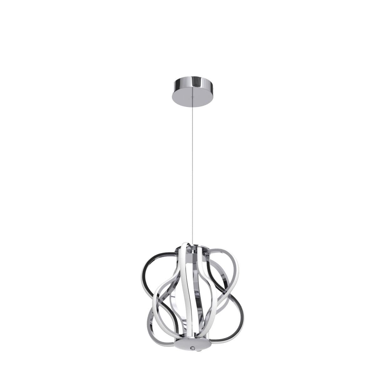 Modern Led Chandelier,Chrome Hanging Pendant Lights,Easy Install Suitable For Dining Room Living Room Bedroom Kitchen And Corridor (10 Light, Silver)