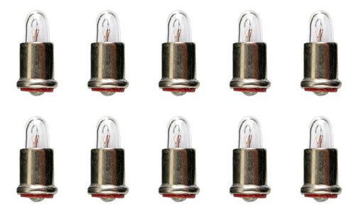 CEC Industries T-1.75 Bulbs, 10V 0.4W, SX6s Base, Box of 10