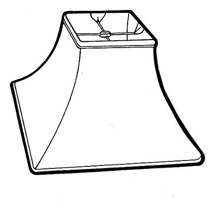 Royal Designs Bs-715-10Blk Square Bell Lamp Shade, 5 X 10 X 9, Black