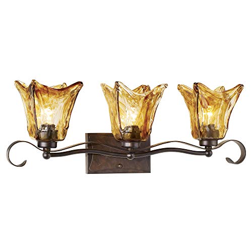 Uttermost Vetraio 3 Light Bath Vanity Strip, Bronze Metal, 9" L x 26" W x 7" D, Model 22801