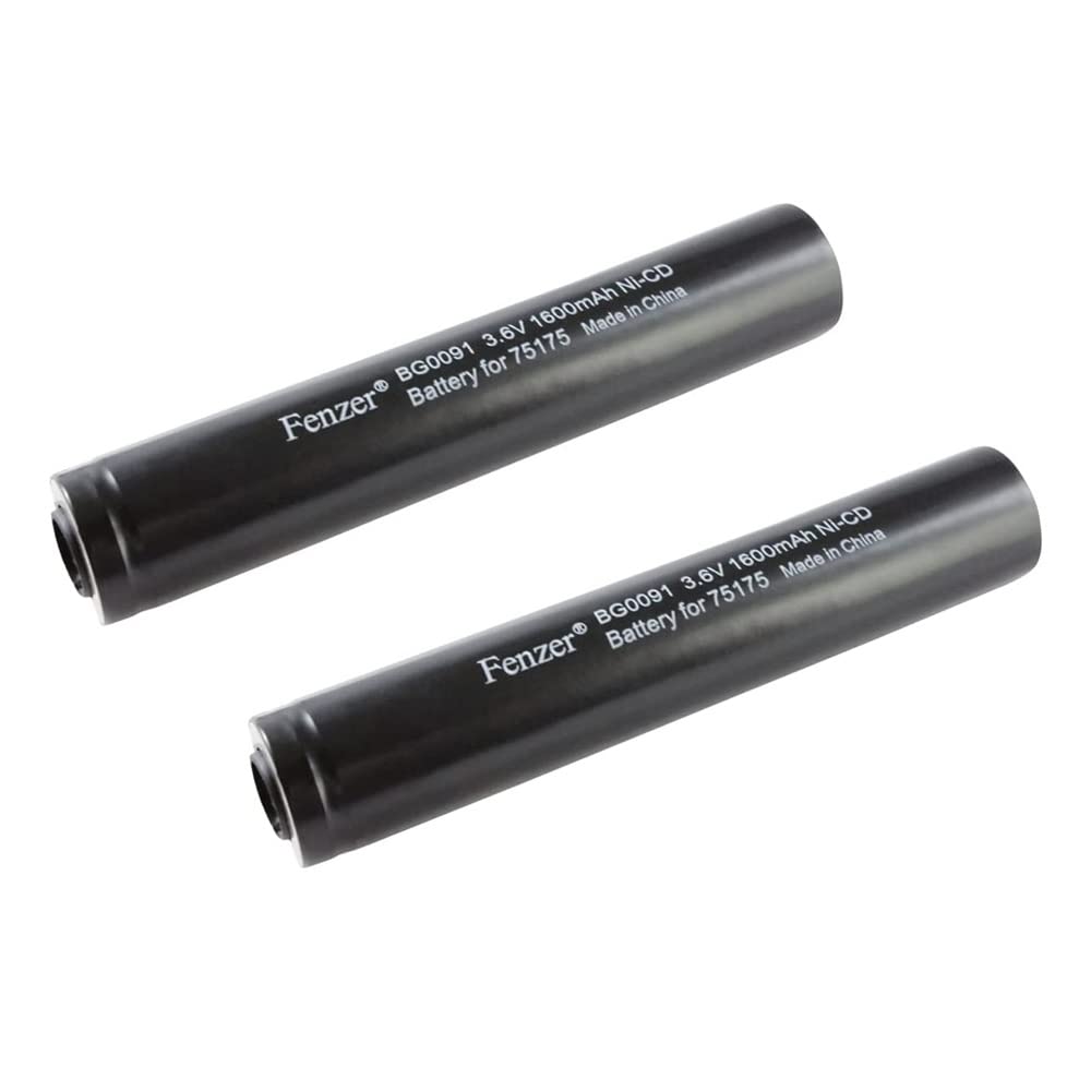 Fenzer Rechargeable Flashlight Batteries, 2 Pack, Cadmium, Black, Model 2 bg0091-w8