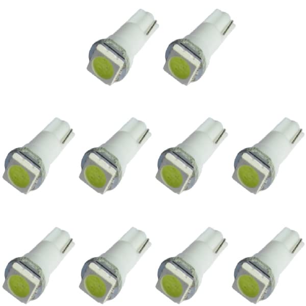 Jtech 10 X T5, 5050 Smd Led White Instrument Panel Dash Light Bulb 74 17 18 37 70 2721