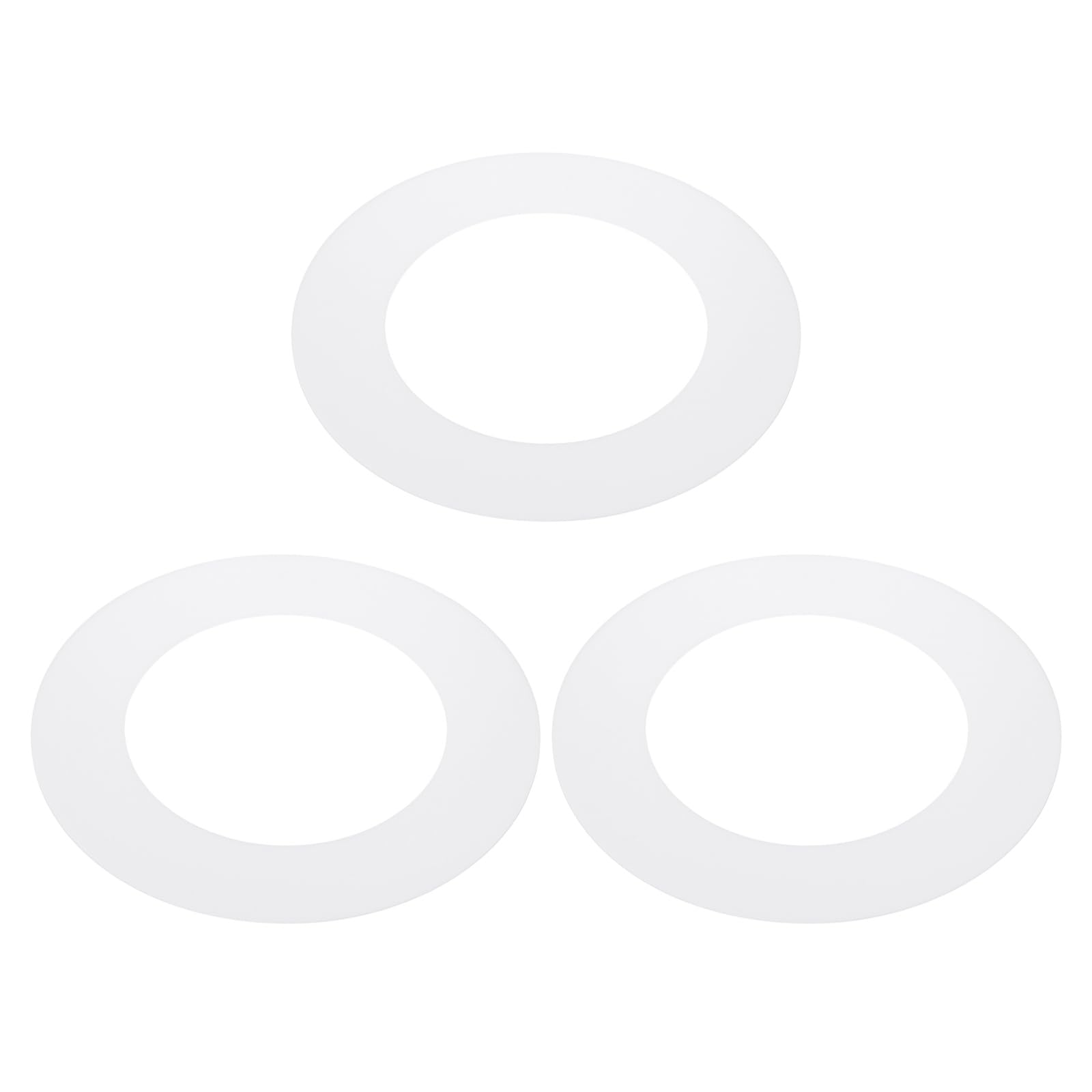 PATIKIL 5 ID 7.5 OD Plastic Trim Ring, 3 Pcs Ceiling Light Goof Rings Matte Circular Light Cover Lighting Fixture for Ceiling Wa