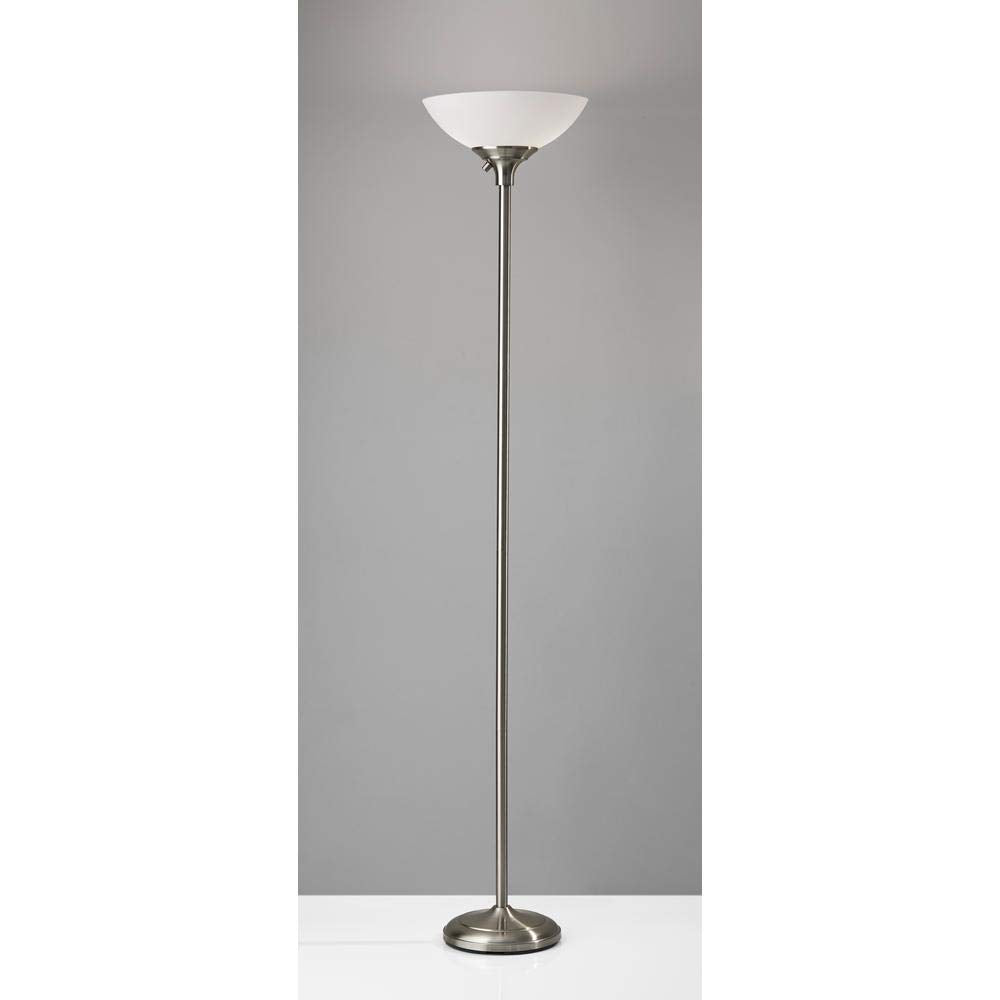 Adesso 7506-22 Floor Lamp, 300 Watt, Metal, Brushed Steel