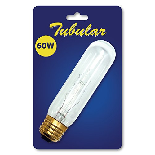 Bulbrite 60W Incandescent T10 Tubular Bulb, Clear, 2 Count, 120V, Copper, White