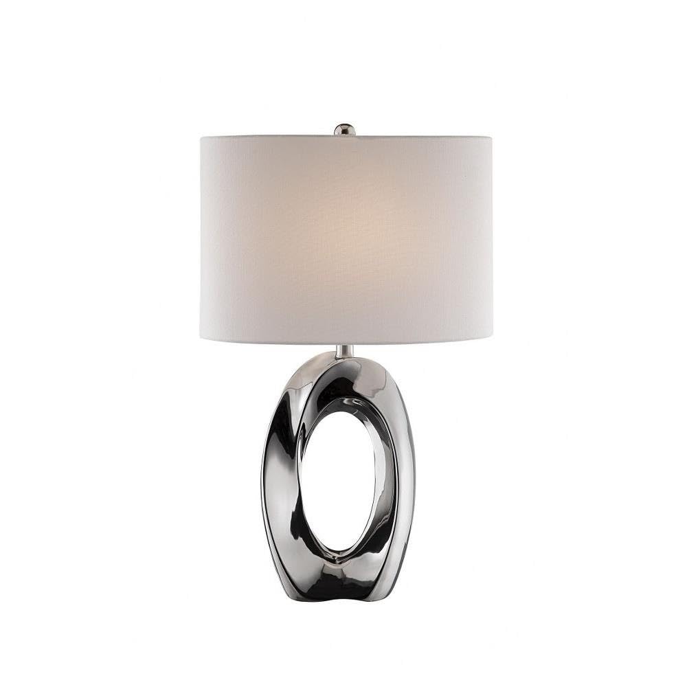 Lite Source Table LAMP, Ceramic Body/White Fabric Shade, E27 Type A 150W LS-23184