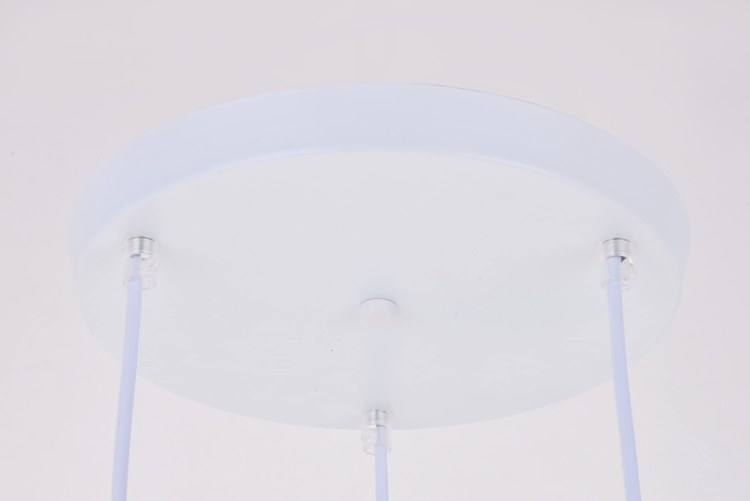 Elegant Lighting LDPD2000 Nora 3 Light 14-1/2'' Wide Multi Light Pendant with Alu  Black