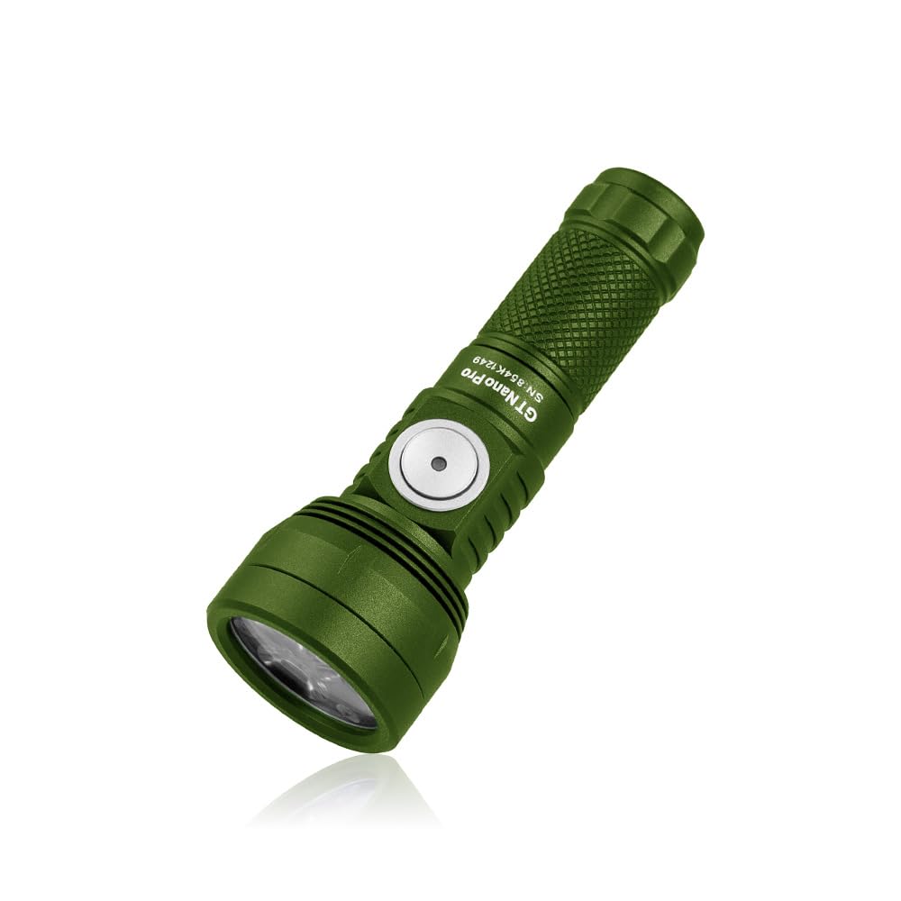 Lumintop Gt Nano Pro3.0 Keychain Flashlight 1600 Lumens Mini Flashlight 152 Meters Beam Distance, Rechargeable Battery (Green)