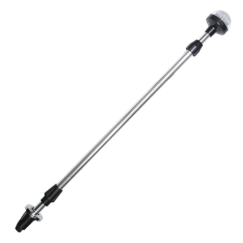 SeaSense Telescoping Stern Light - 26”-48” Adjustable Chrome Light for Boats & Kayaks - USCG Approved - Model 50023943