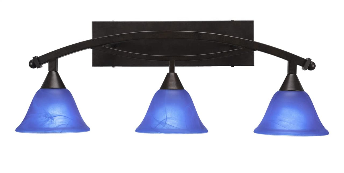Toltec Lighting Bow 3 Light Bath Bar In Bronze (173-Brz-4155)