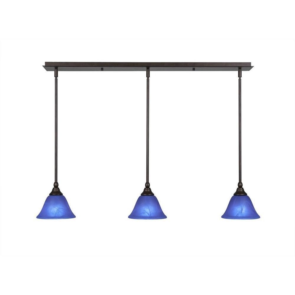 Toltec Lighting 3 Light Linear Pendalier In Bronze (36-Brz-4155)