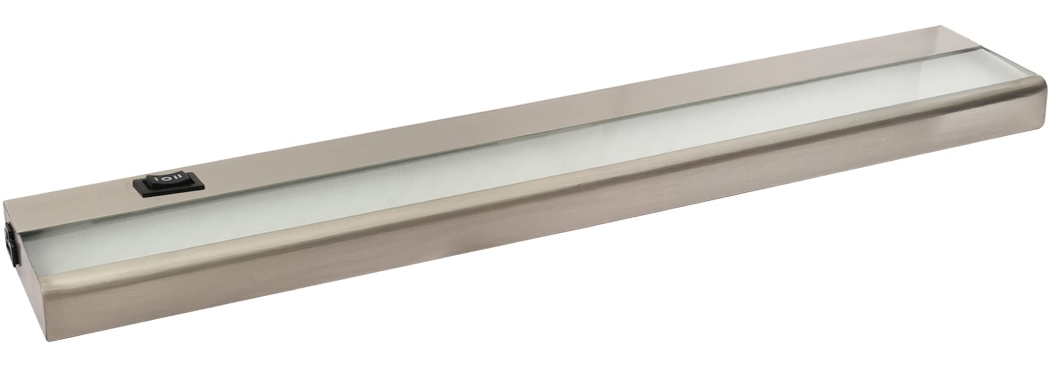 Amax Lighting 7W Led Under Cabinet Light, 4000K, 540 Lumens, Nickel Finish, Silver