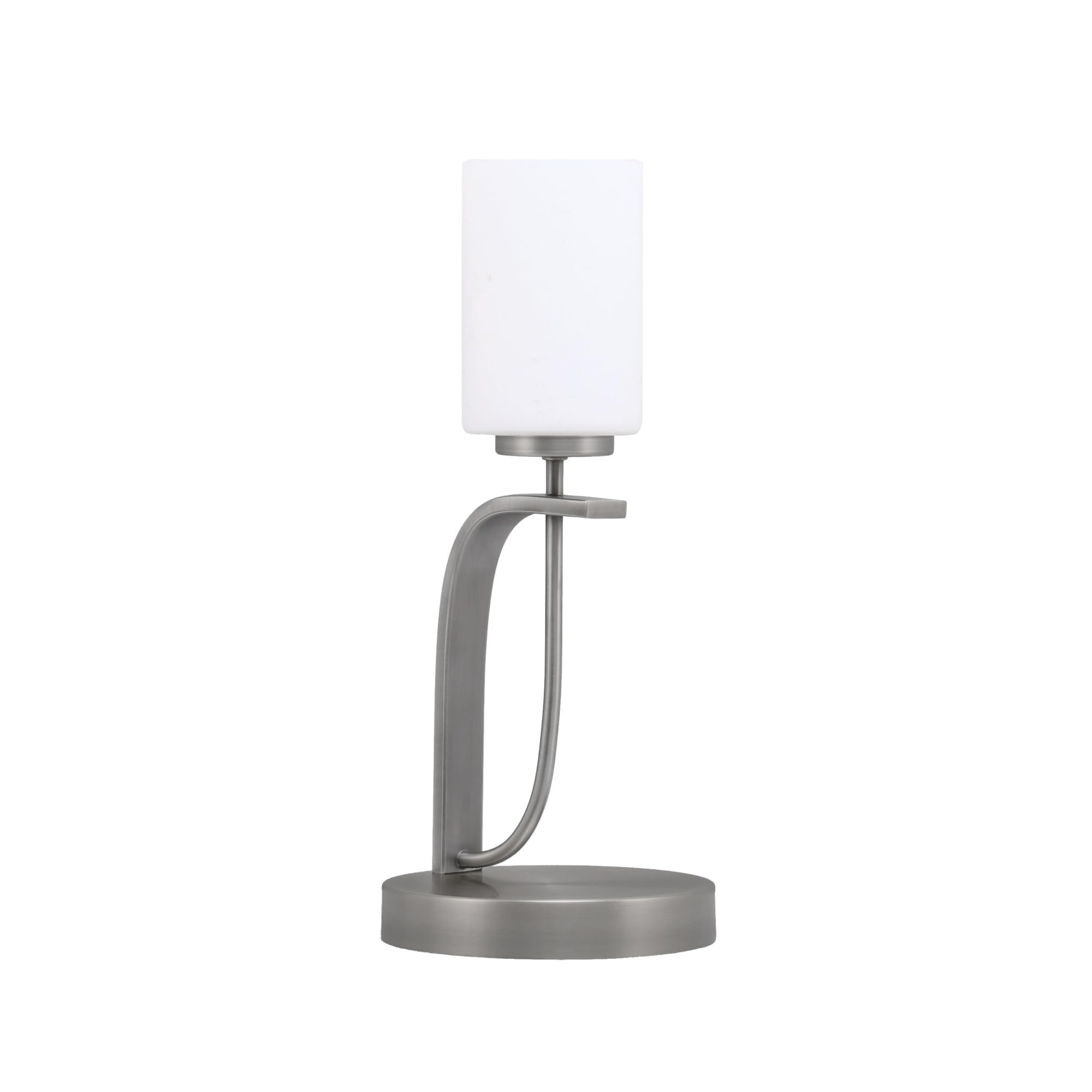 Toltec Lighting Cavella Accent Lamp, Graphite Finish, 4&quot; White Muslin Glass
