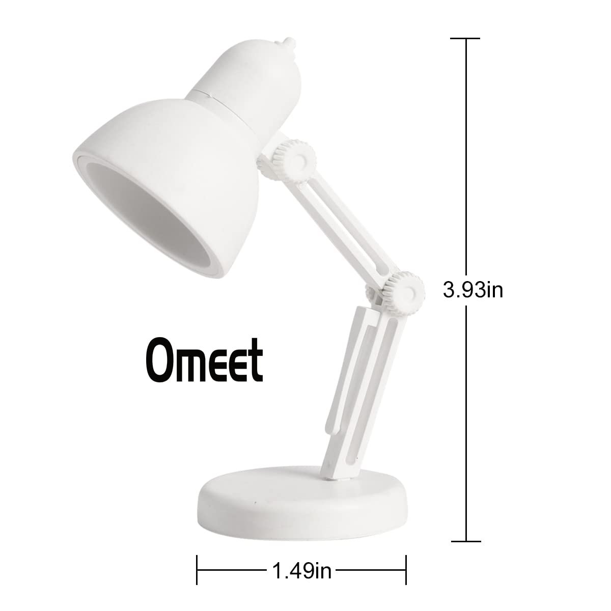 Omeet LED Mini Table Lamp - Foldable Night Reading Light, Portable, Eye Protection, LD02 White, Model OMNLA114G