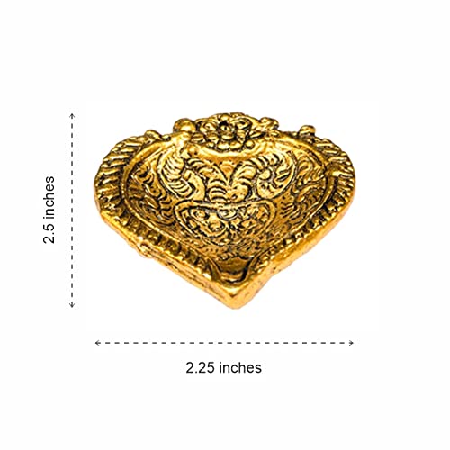 Wonder Care | Diya (of 20 Pcs) Candle holder diya for diwali home decoration - Golden Metal diya for home Decor | Mandir | Gift