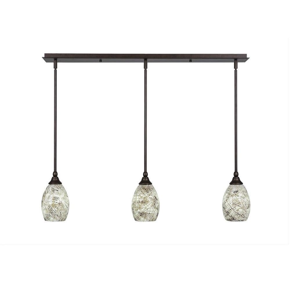 Toltec Lighting 3 Light Linear Pendalier In Bronze (36-Brz-5054)