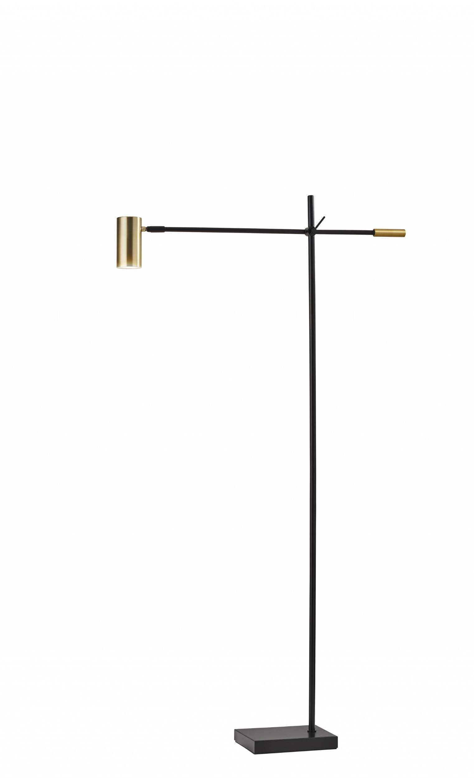 Homeroots 63'' Black Task Floor Lamp