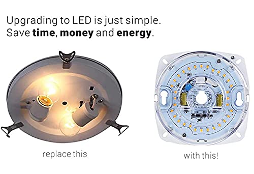 Legental Dimmable LED Light Engine Retrofit Kit, 4in PCB Size, 5000K, Alloy Steel, 1200LM, for Ceiling, Fan, Pendant, Garden Light
