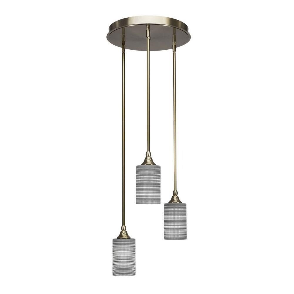 Empire 3 Light Cluster Pendalier In New Age Brass (2143-Nab-4062)