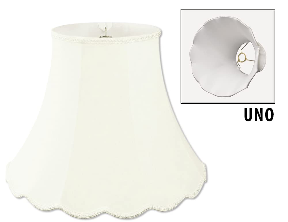 Royal Designs Scalloped Bell Designer Lamp Shade, White, 6.5 X 12 X 10.25