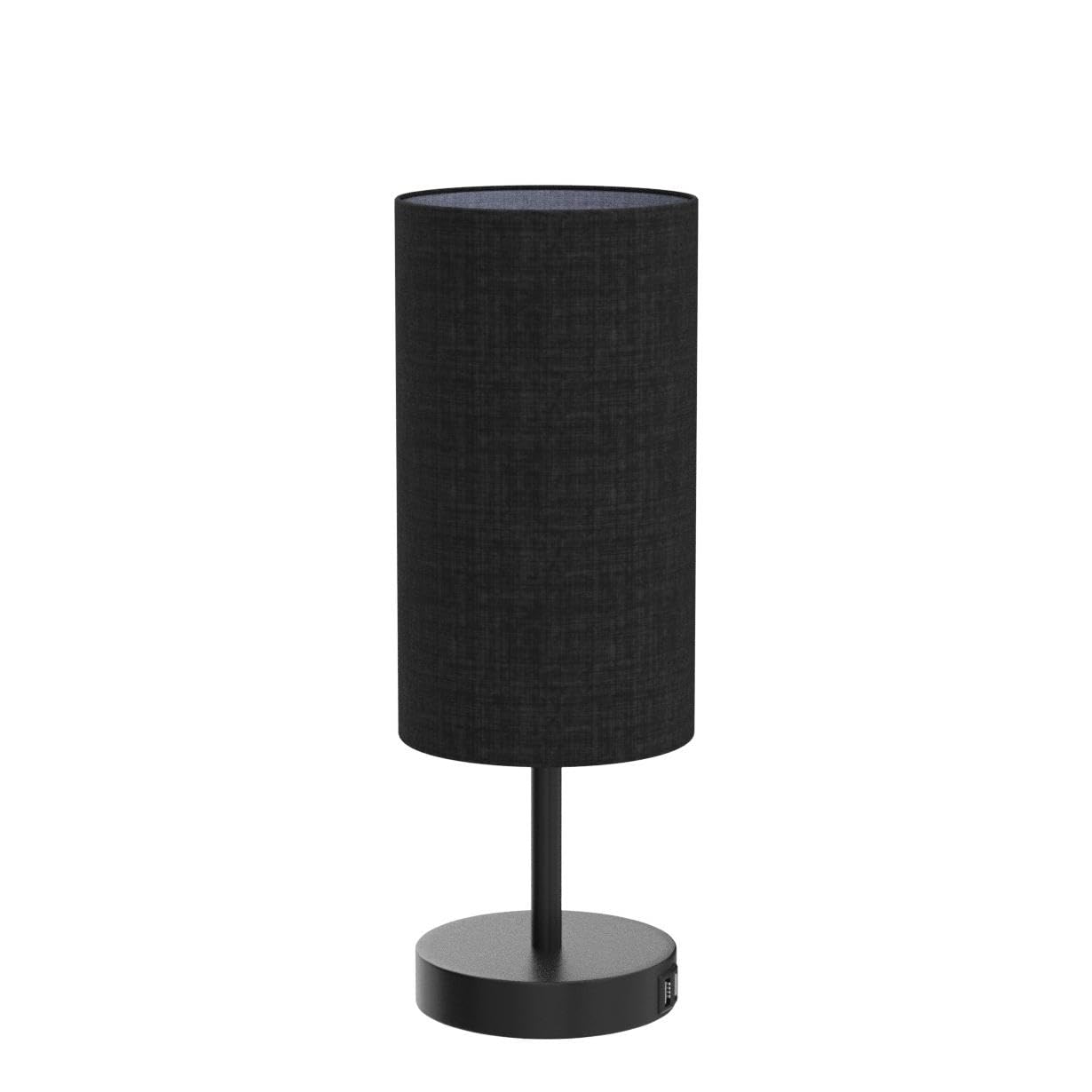 Yarra-Decor Bedside Lamps Set of 2 - Touch Control, 3 Way Dimmable, Black Fabric Shade, Model Y-2 Black