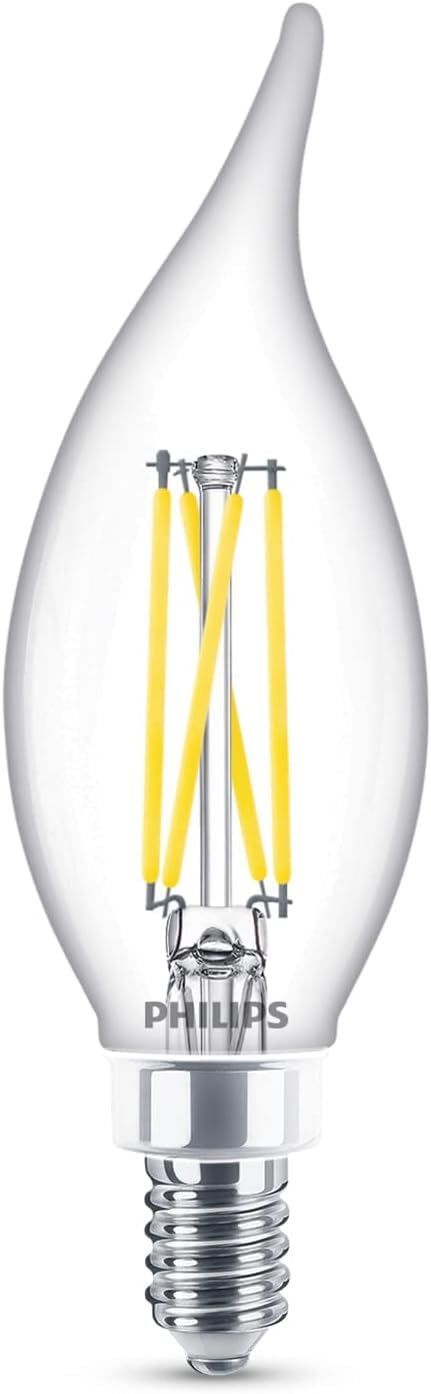 Philips Led Ba11 Candelabra Led Light Bulbs - Flicker-Free 40W Light Bulbs With Eyecomfort Technology - Daylight 5000K Lightbulb