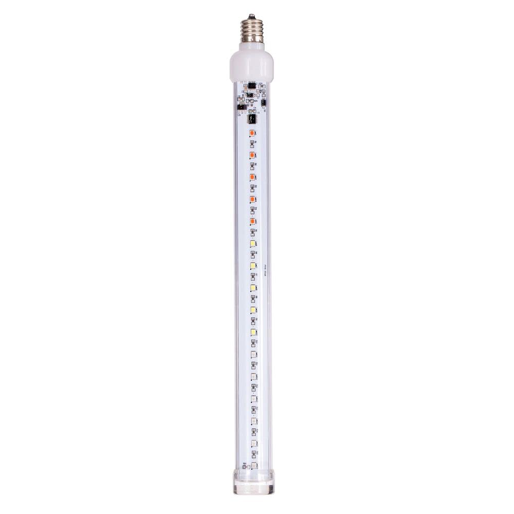 Vickerman 5 Pack C9-E17 Nickel Base Led Snowfall Tube Bulbs - Red, White, Blue - 12&quot;