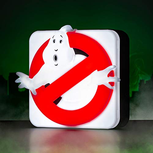 Numskull Ghostbusters Logo Lamp - Red and White Plastic Wall Light, Ambient Gaming Accessory, Model 5056280422778