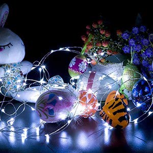 XINKAITE Fairy String Lights, 30 Micro LEDs, 10Ft Silver Wire, Battery Operated, Cold White, Model TKD-LED024