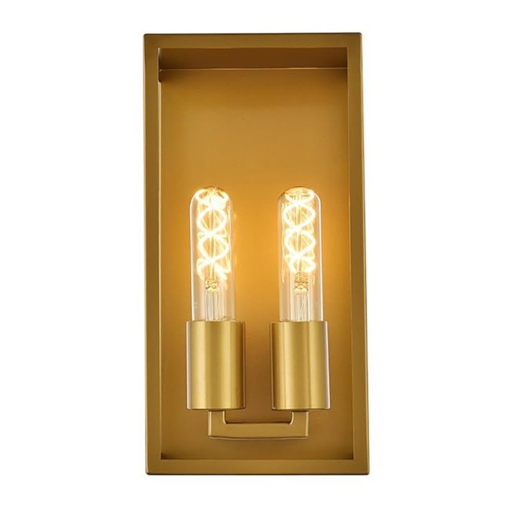 Living District Modern Home Decorative Voir 2 Lights Wall Sconce in Brass