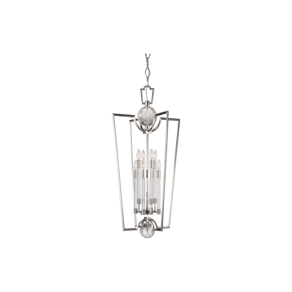 Hudson Valley Lighting 3022-PN Waterloo - Eight Light Pendant, Polished Nickel Finish,Silver