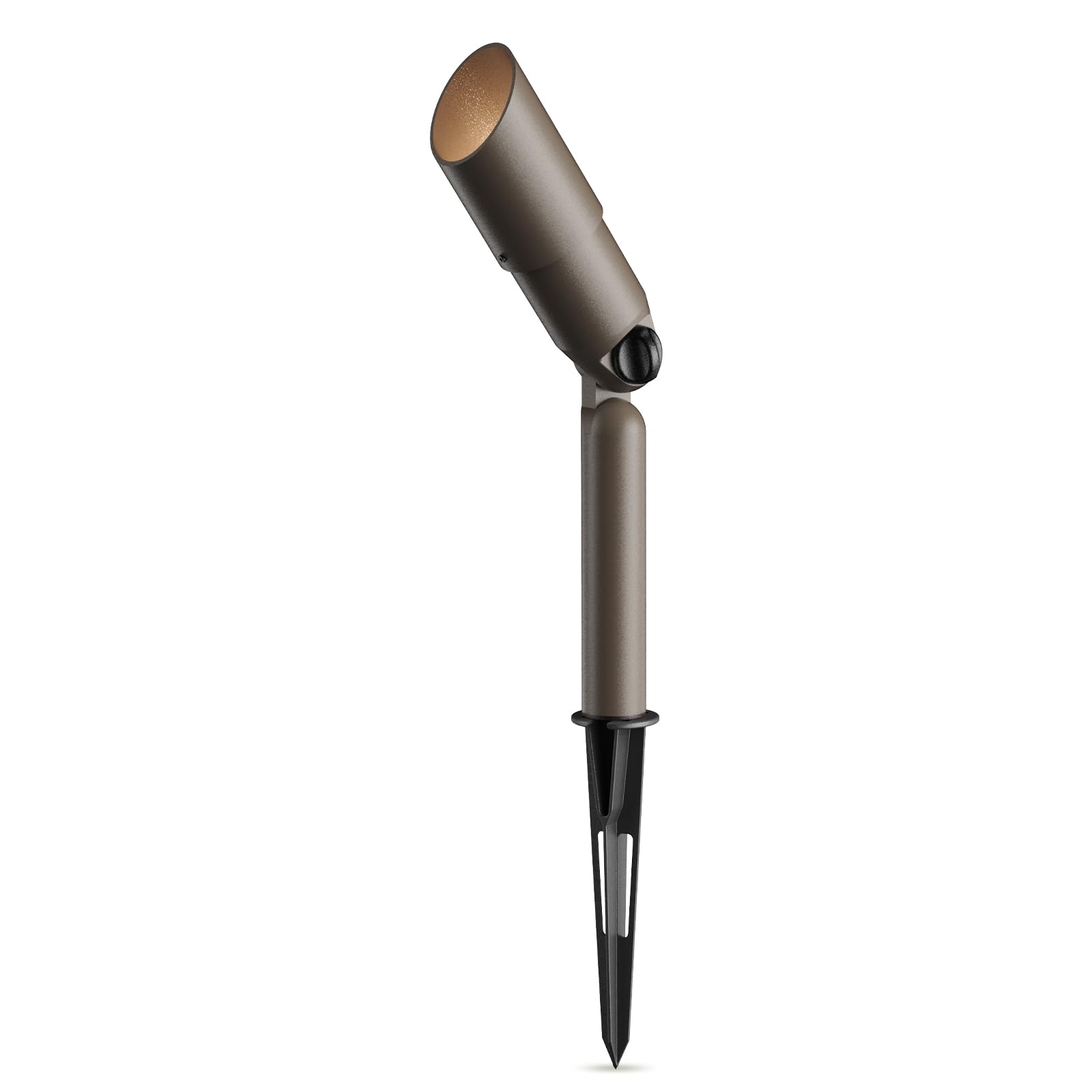 GOODSMANN Low Voltage Landscape Spotlight 20W Halogen 12V AC 176 Lumen Brown Metal Spike Stake 3000K Warm White LL9920-9603-01