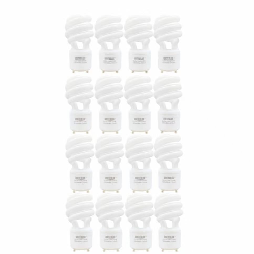Unitedlux Gu24 13W Saving Lamp Fluorescent Tube 2700K Soft White Pack Of 16