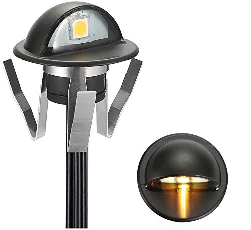 FVTLED Pack of 30 Warm White Low Voltage LED Deck Lights kit F1.38 Outdoor Garden Yard Decoration Lamp Recessed Landscape Pathwa