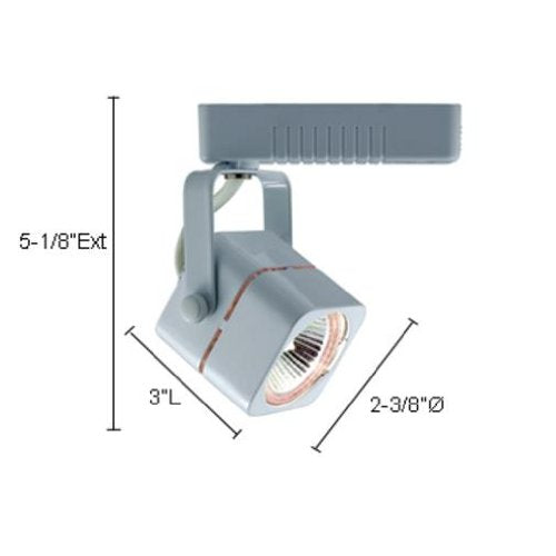 Jesco Lighting Hlv10250Wh Mini Deco 102 Series Low Voltage Track Light Fixture, 50 Watt, White Finish