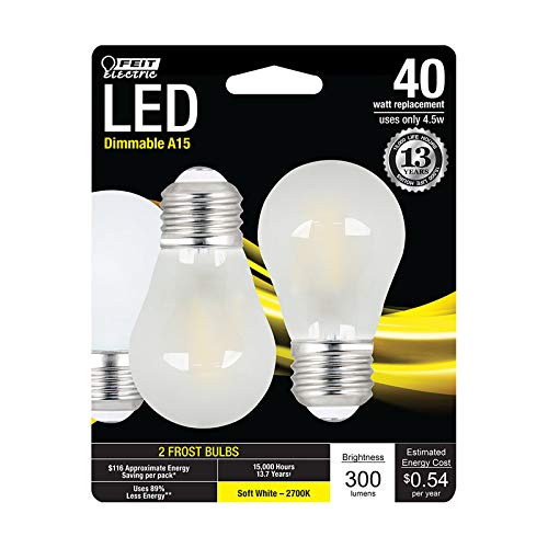 Feit Electric LED Bulb 40W A15 E26 Soft White Copper Model BPA1540W927